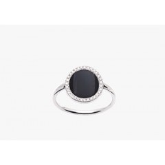 Ring-Pendant Les Renversantes Silver - Onyx 049